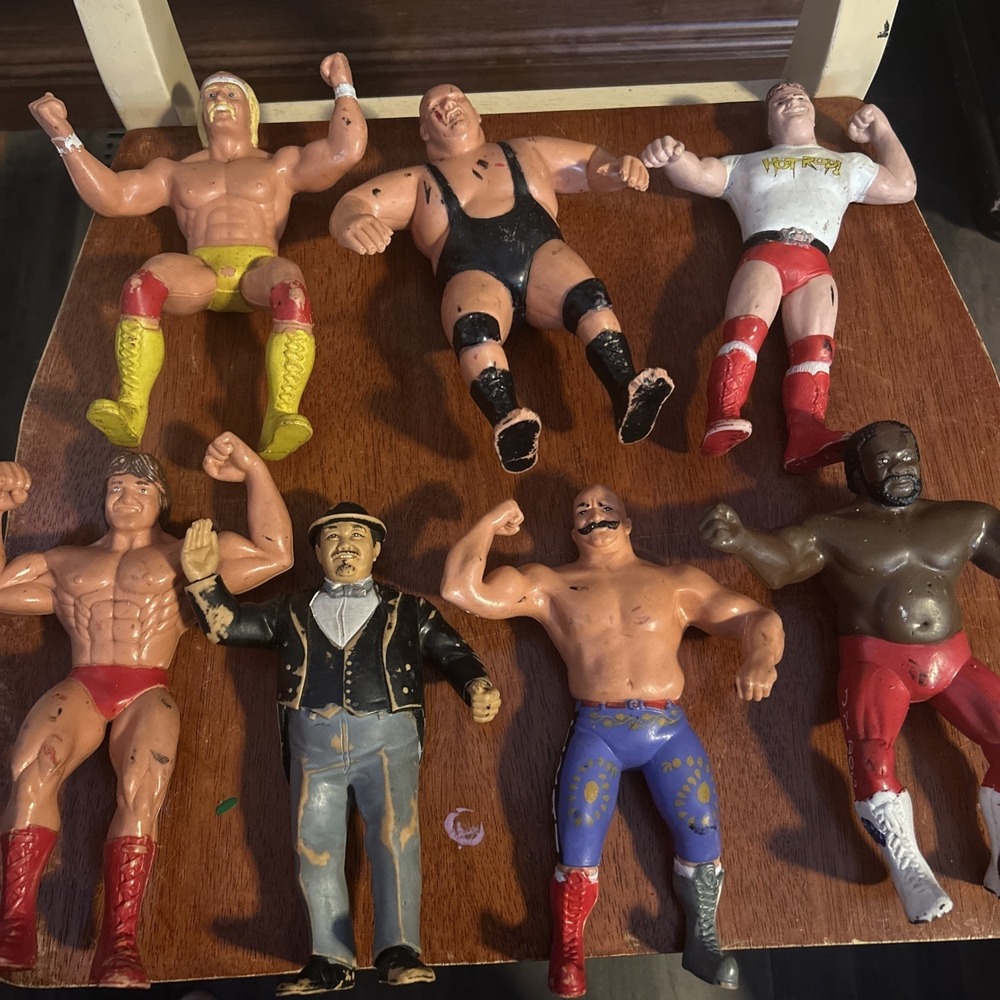 LJN Wrestling Figure Lot Vintage 80s Action Figures Played With Hulk Hogan